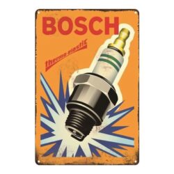 placca metallo bosch vintage