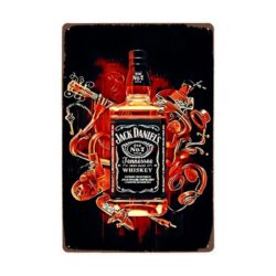 jack daniels bottiglia placca metallica vintage