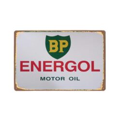 piastra metallica vintage bp energol