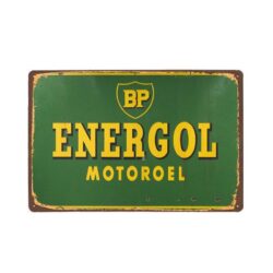 piastra metallica vintage bp motoroil