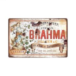 placca metallo brahma vintage