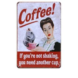 vintage metal plate cafe pin up 2
