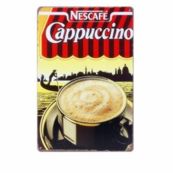 piastra metallo vintage cappuccino nestle