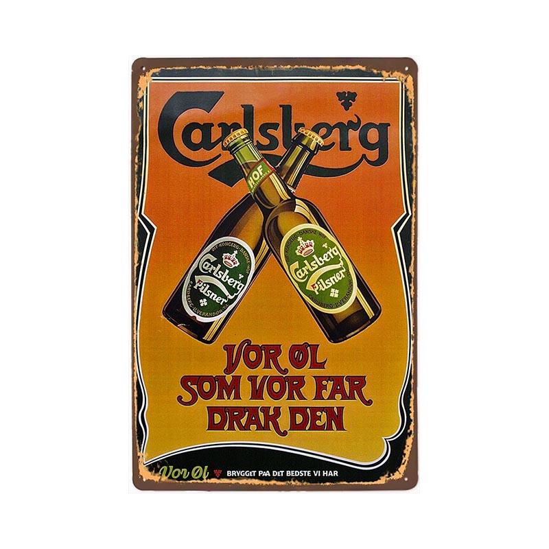 placca metallo vintage carlsberg placca metallo vintage carlsberg