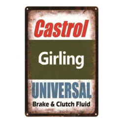 placca metallo vintage castrol girling