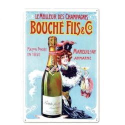 piastra metallo vintage champagne bouche fils