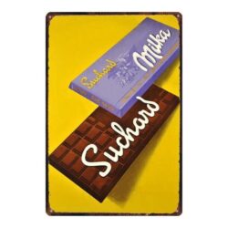 placca metallo cioccolato vintage