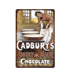 placca metallo vintage cioccolato cadburys