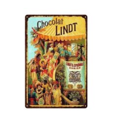 placca metallo vintage cioccolato lindt