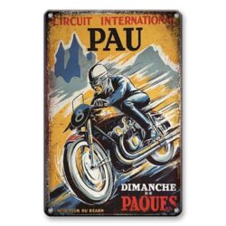 vintage metal plate circuit international pau 2