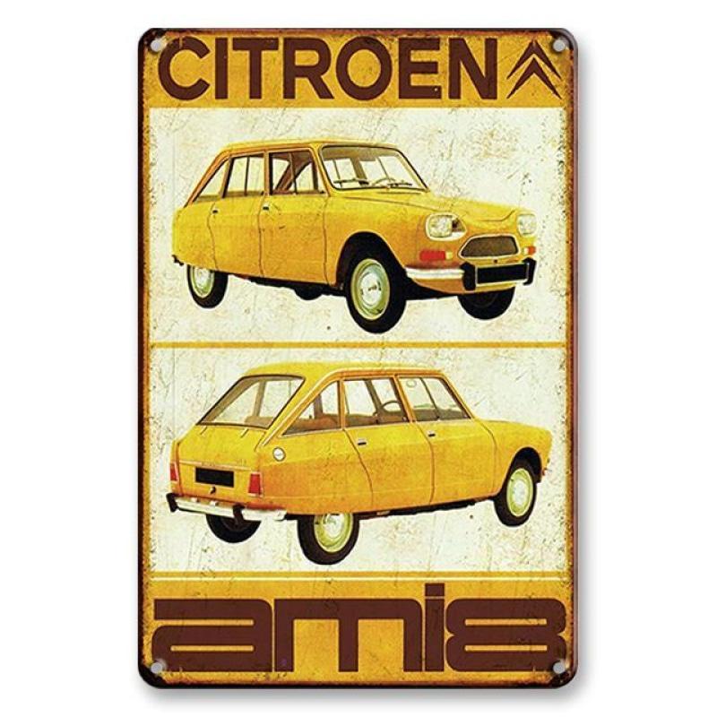 placca metallica vintage citroen ami 8 placca metallica vintage citroen ami 8