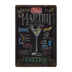 placca metallo vintage classic martini