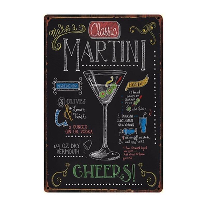 placca metallo vintage classic martini placca metallo vintage classic martini