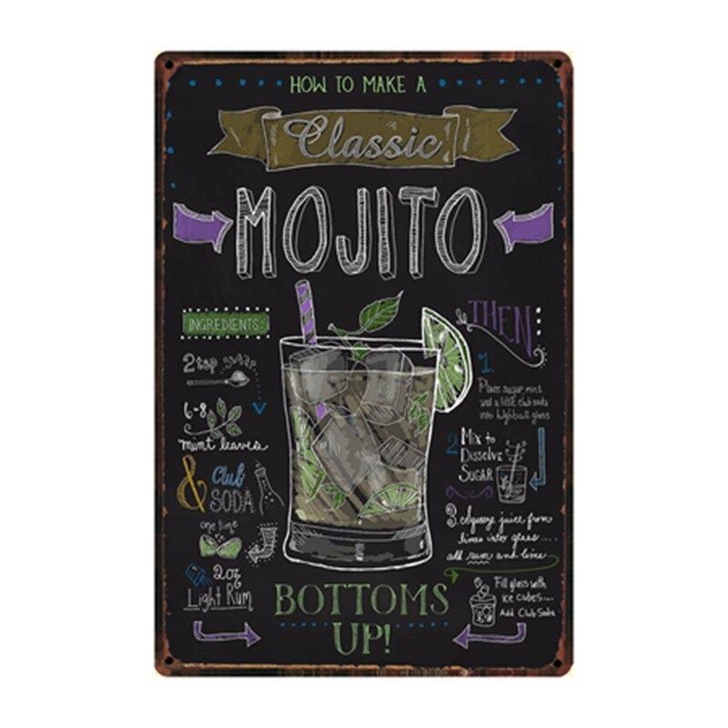 placca metallo vintage classica mojito placca metallo vintage classica mojito