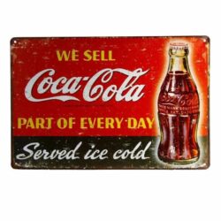 piastra metallo vintage coca cola