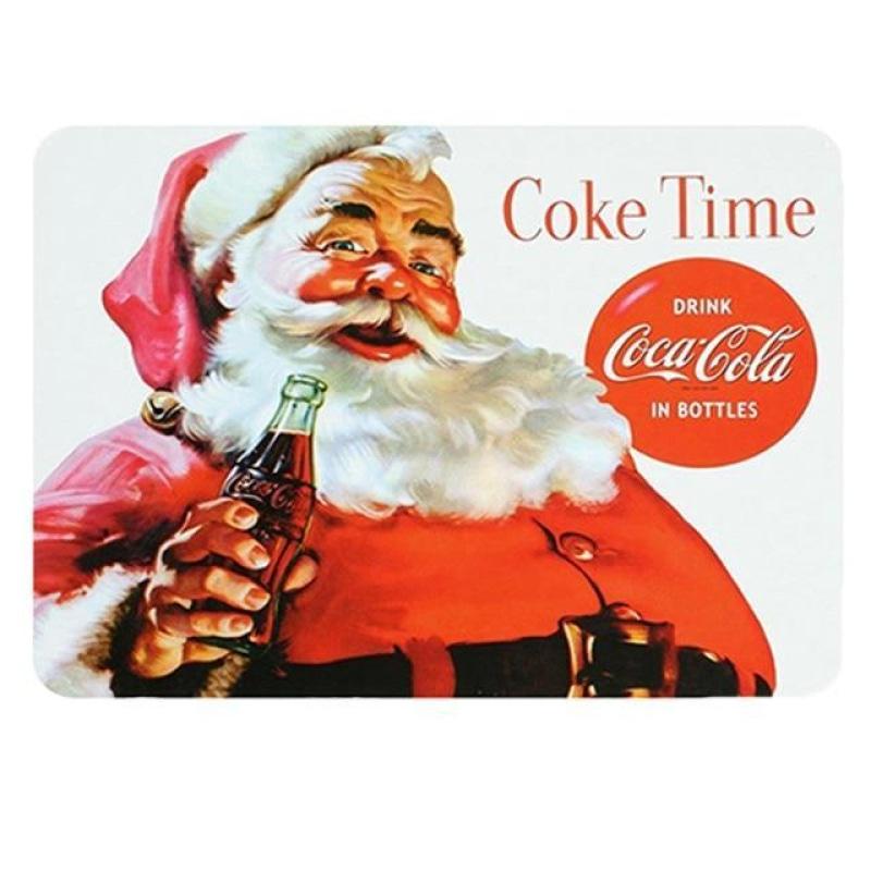 placca metallo vintage coca cola santa natale placca metallo vintage coca cola santa natale