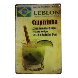 caipirinha placca metallica vintage
