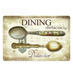 cena piatto metallo vintage
