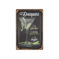 placca metallo vintage daiquiri