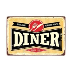 piatto metallo diner vintage