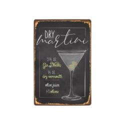 piastra metallo vintage martini dry