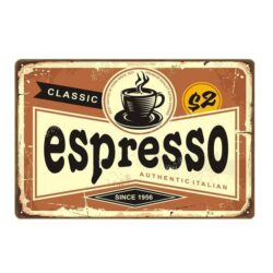 piastra metallo espresso vintage