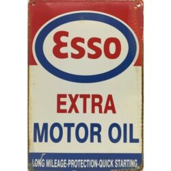 placca metallo esso vintage