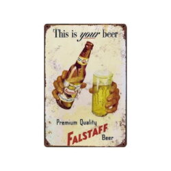 placca metallo vintage falstaff