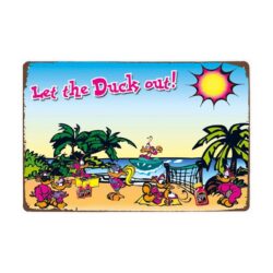 placca metallo vintage flicorno spiaggia