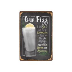 piastra metallica vintage gin fizz
