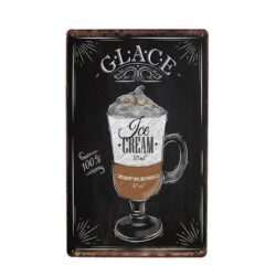 vintage metal plate ice espresso 1
