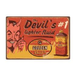 placca metallo golden valley vintage