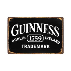 placca metallo vintage guinness 1759