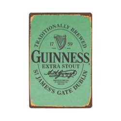 placca metallo vintage guinness extra stout