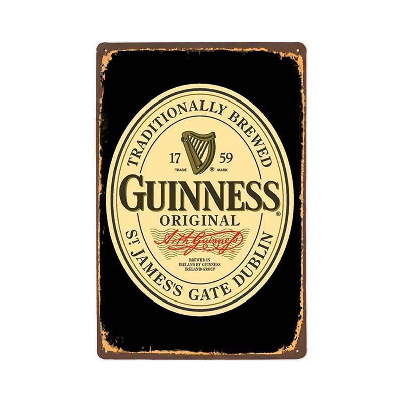 placca metallo vintage guinness originale placca metallo vintage guinness originale