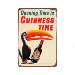 placca metallo vintage guinness time