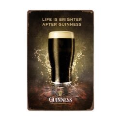 placca metallo bicchiere guinness vintage