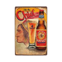 vintage metal plate hatuey 1
