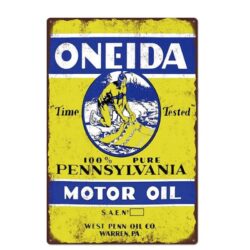placca metallo vintage honeida