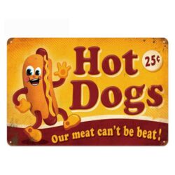 piastra metallo hot dog vintage