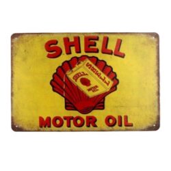 placca metallo olio vintage