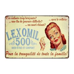 metal plate vintage umorismo