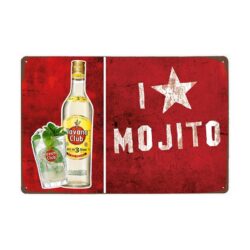 piastra metallica vintage i love mojito