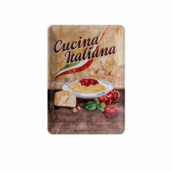 placca metallo vintage italiana