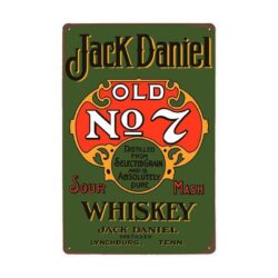 piastra metallica vintage jack daniels n 7