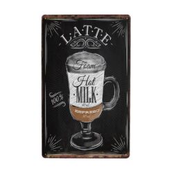 piastra metallica vintage latte caldo
