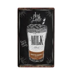 piastra metallo vintage latte glace