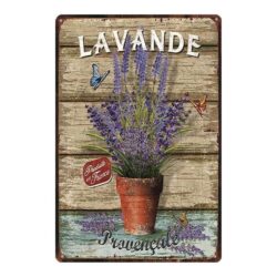 placca metallo vintage lavanda