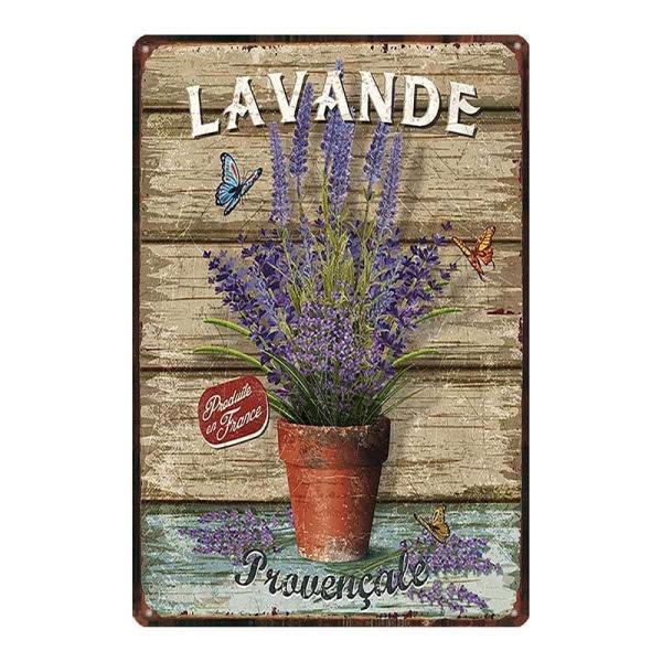 placca metallo vintage lavanda placca metallo vintage lavanda
