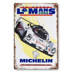 placca metallo vintage le mans michelin